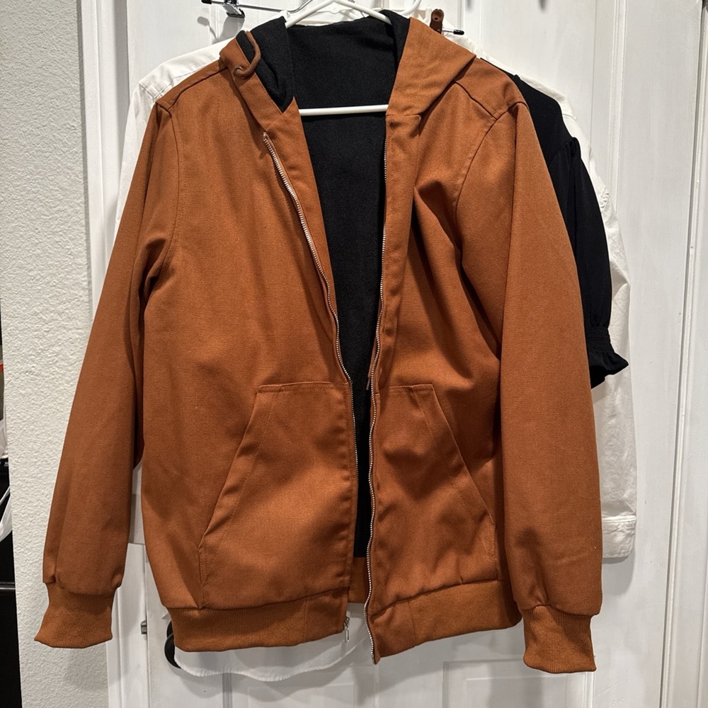 & Other Stories Tan Hooded Jacket